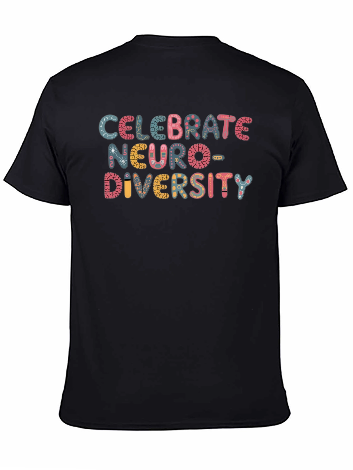 Celebrate Neurodiversity Black T-Shirt