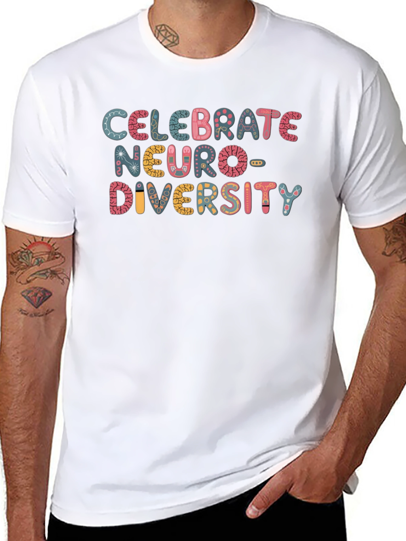 Celebrate Neurodiversity Black T-Shirt