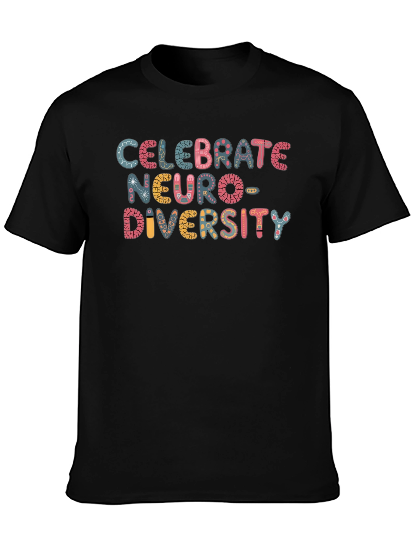 Celebrate Neurodiversity Black T-Shirt