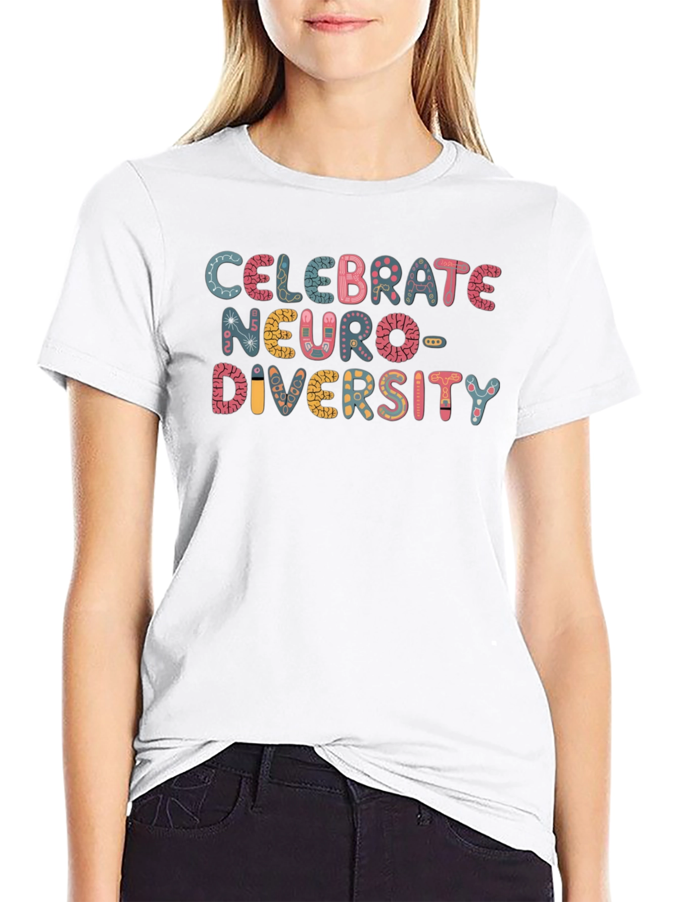 Celebrate Neurodiversity Black T-Shirt