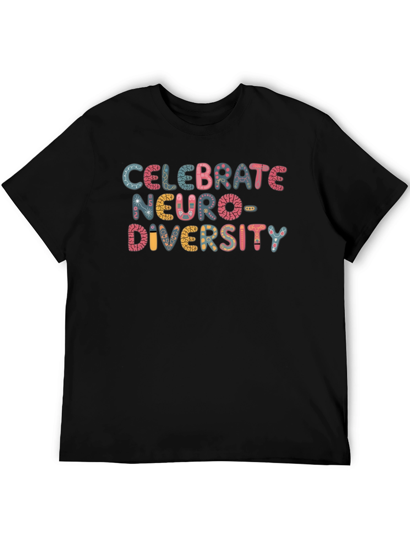 Celebrate Neurodiversity Black T-Shirt