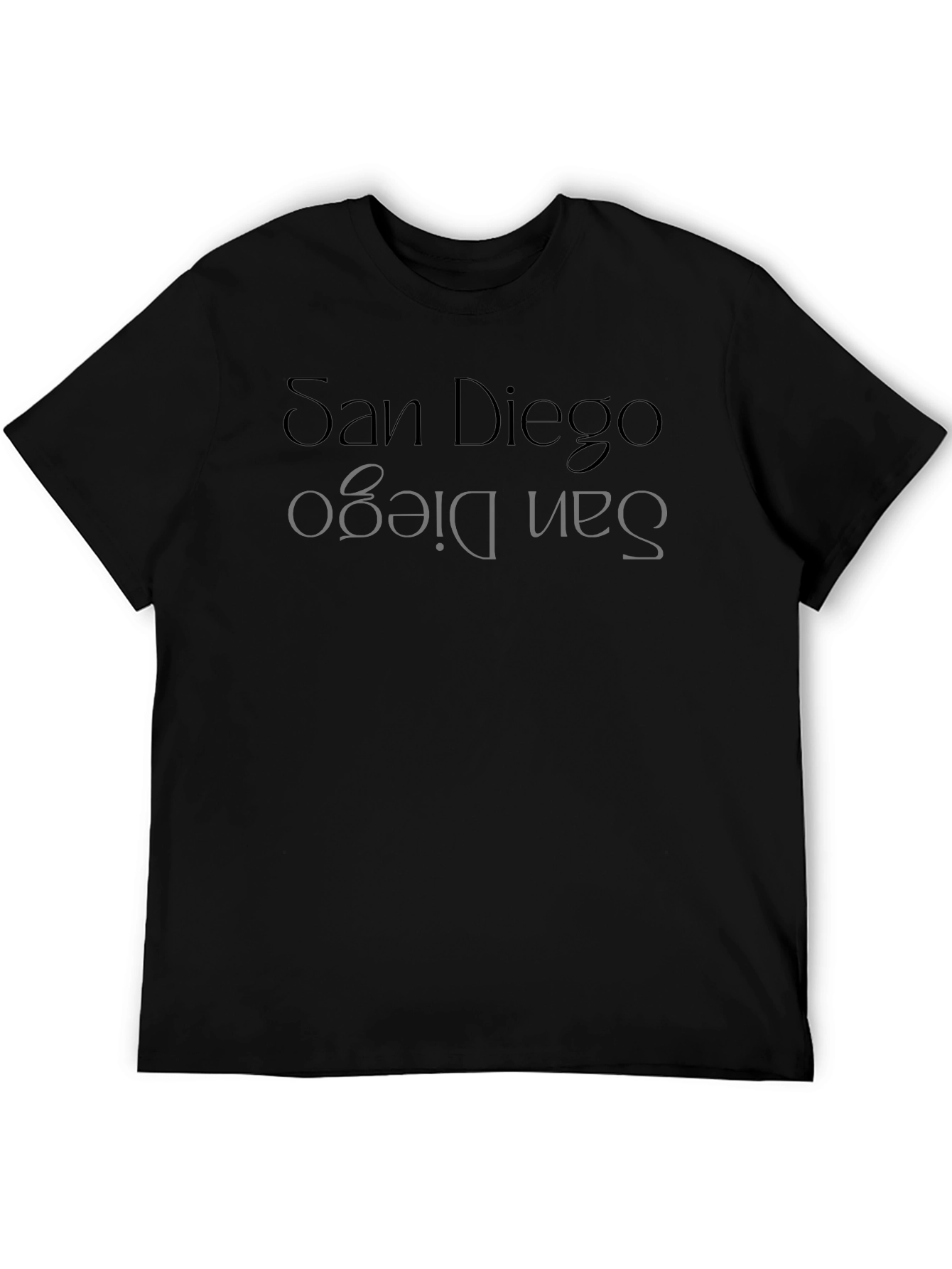 San Diego Mens Black Graphic T-Shirt