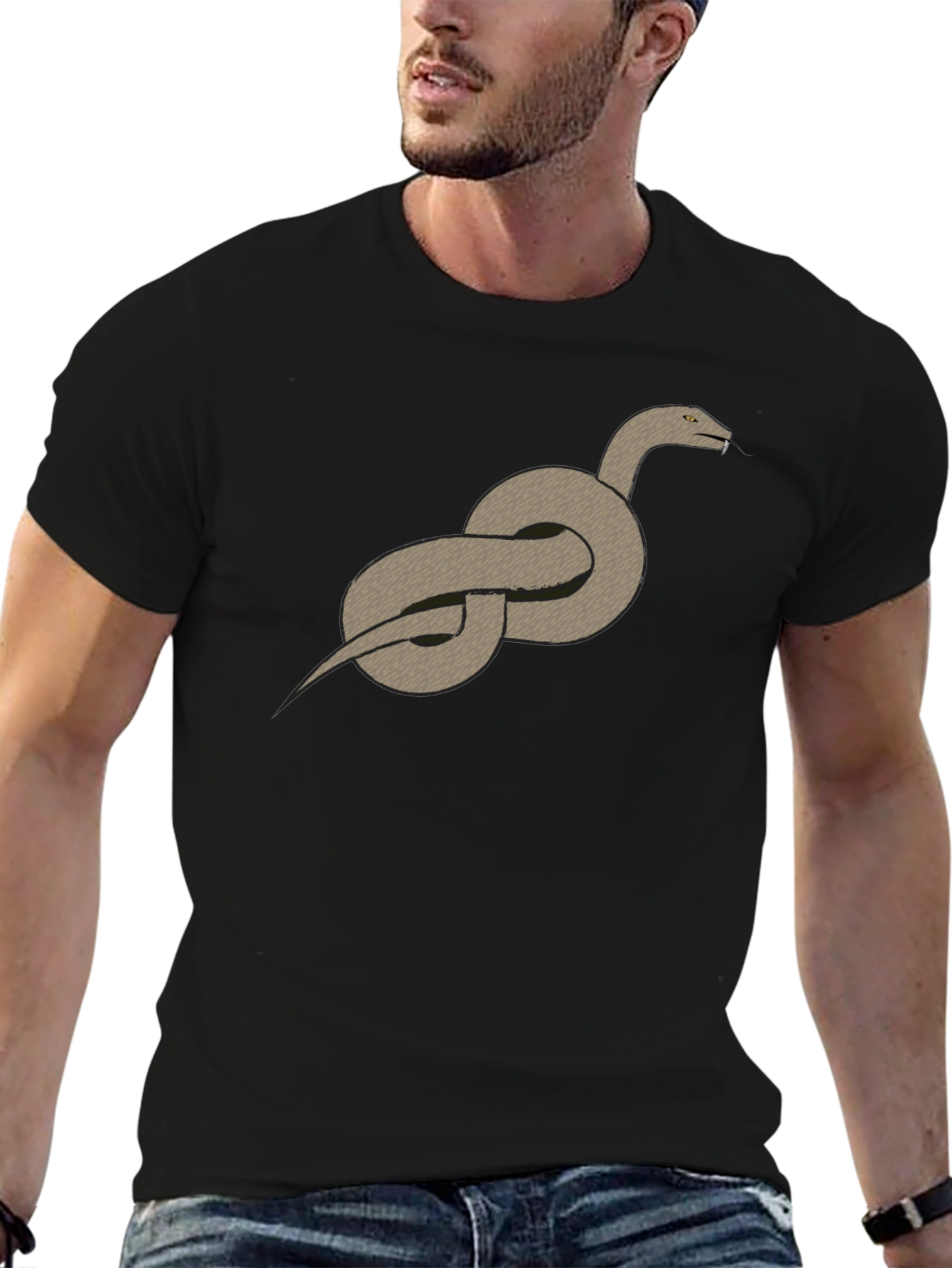 Snake Knot Graphic Tee - Casual Style