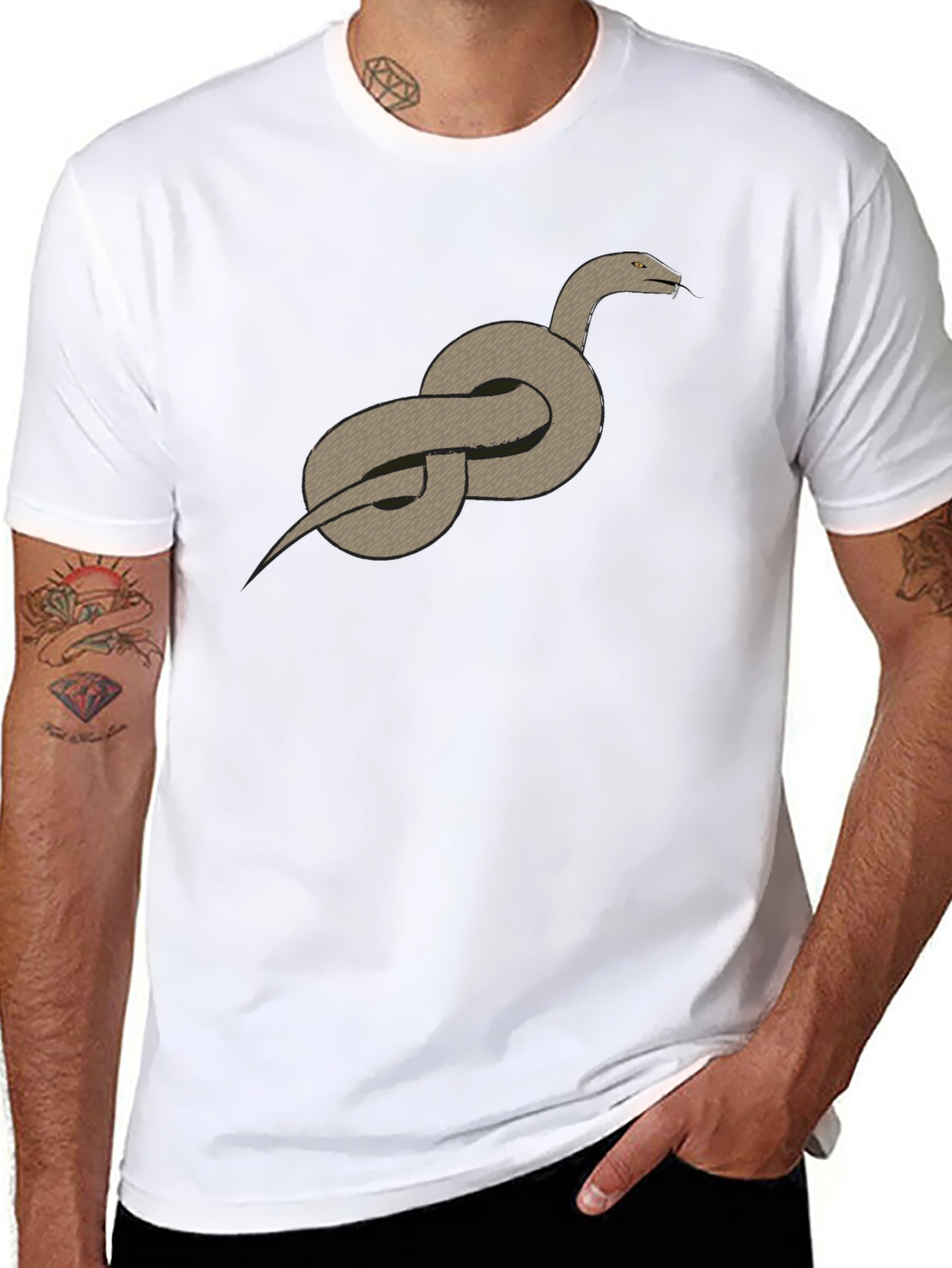 Snake Knot Graphic Tee - Casual Style