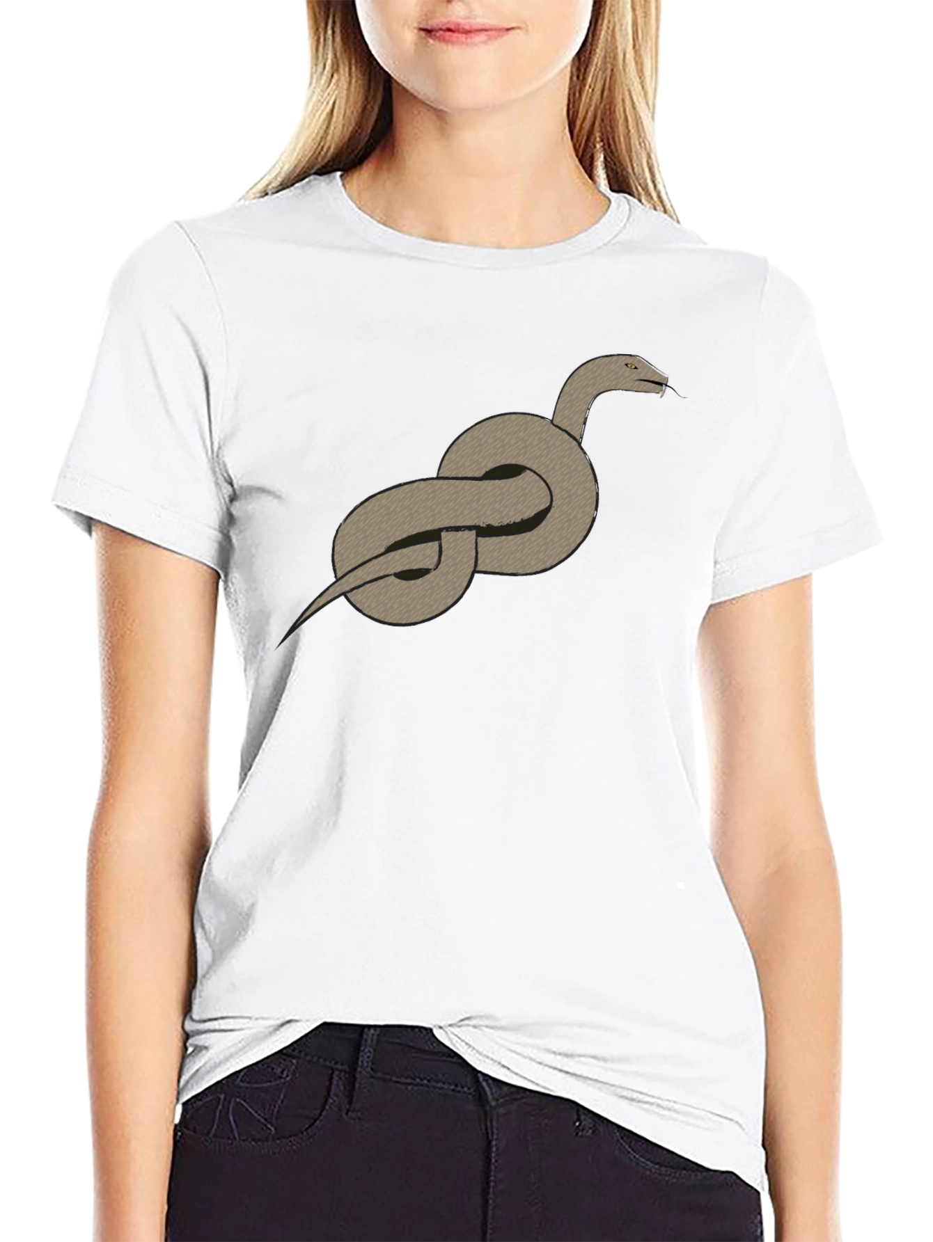 Snake Knot Graphic Tee - Casual Style