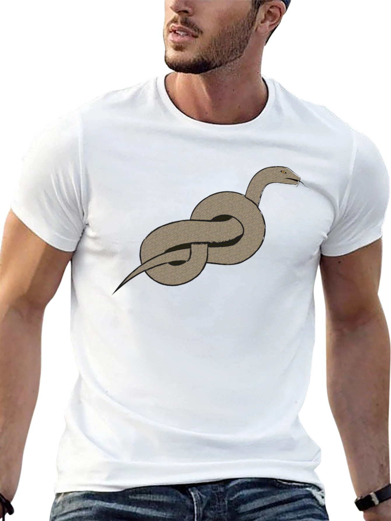 Snake Knot Graphic Tee - Casual Style