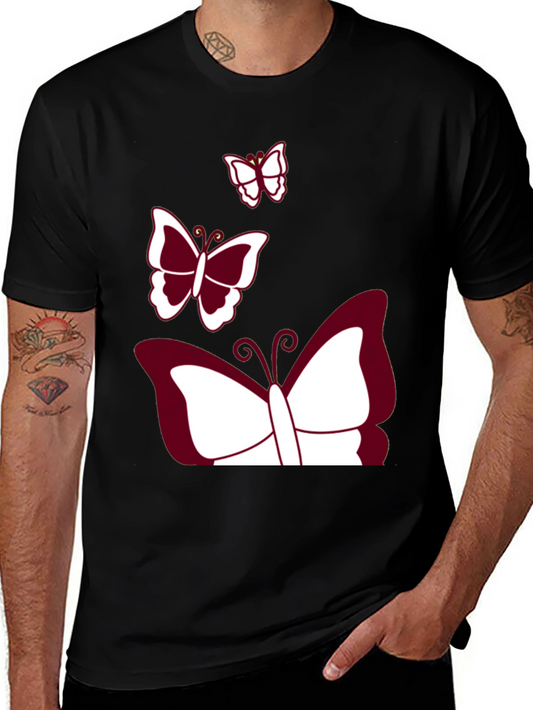 Butterfly Graphic Print Tee - Black