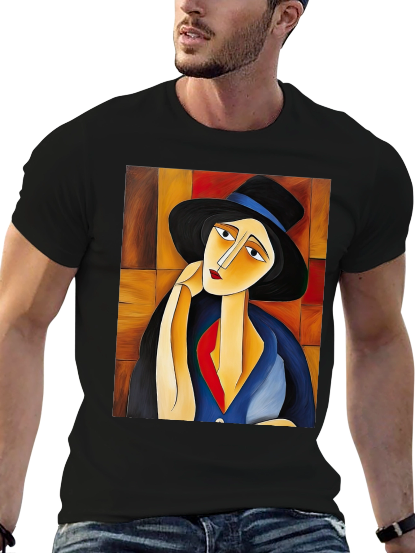 Abstract Portrait Graphic Tee