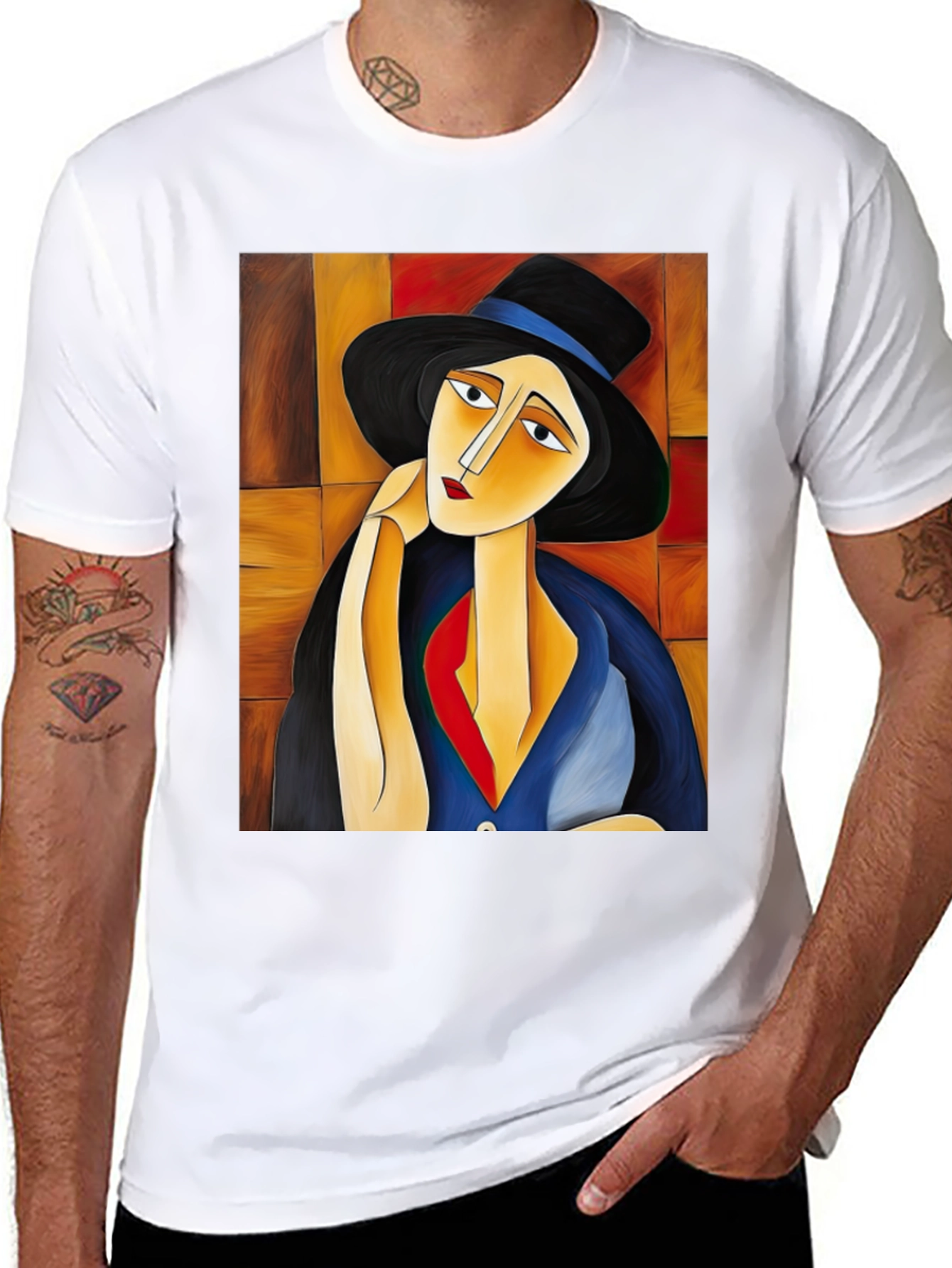 Abstract Portrait Graphic Tee