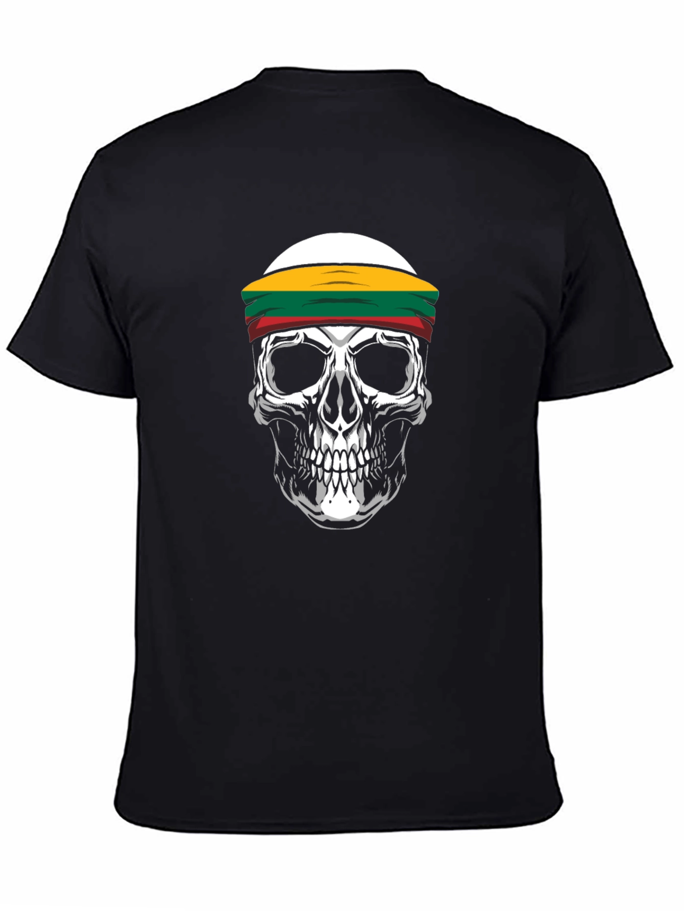 Skull T-Shirt with Lithuania Headband