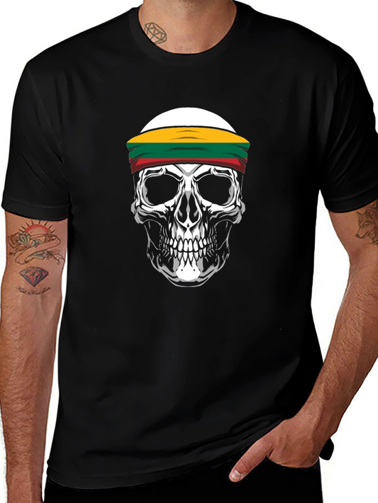 Skull T-Shirt with Lithuania Headband