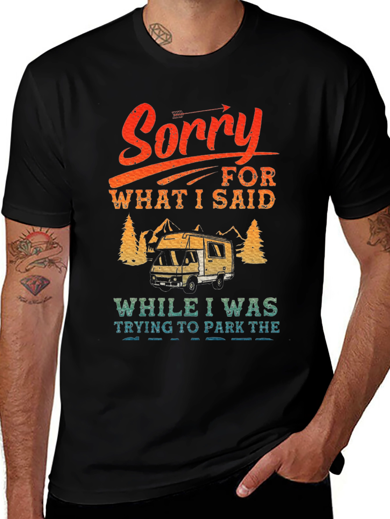 Sorry Camping T-Shirt - RV Camper Tee