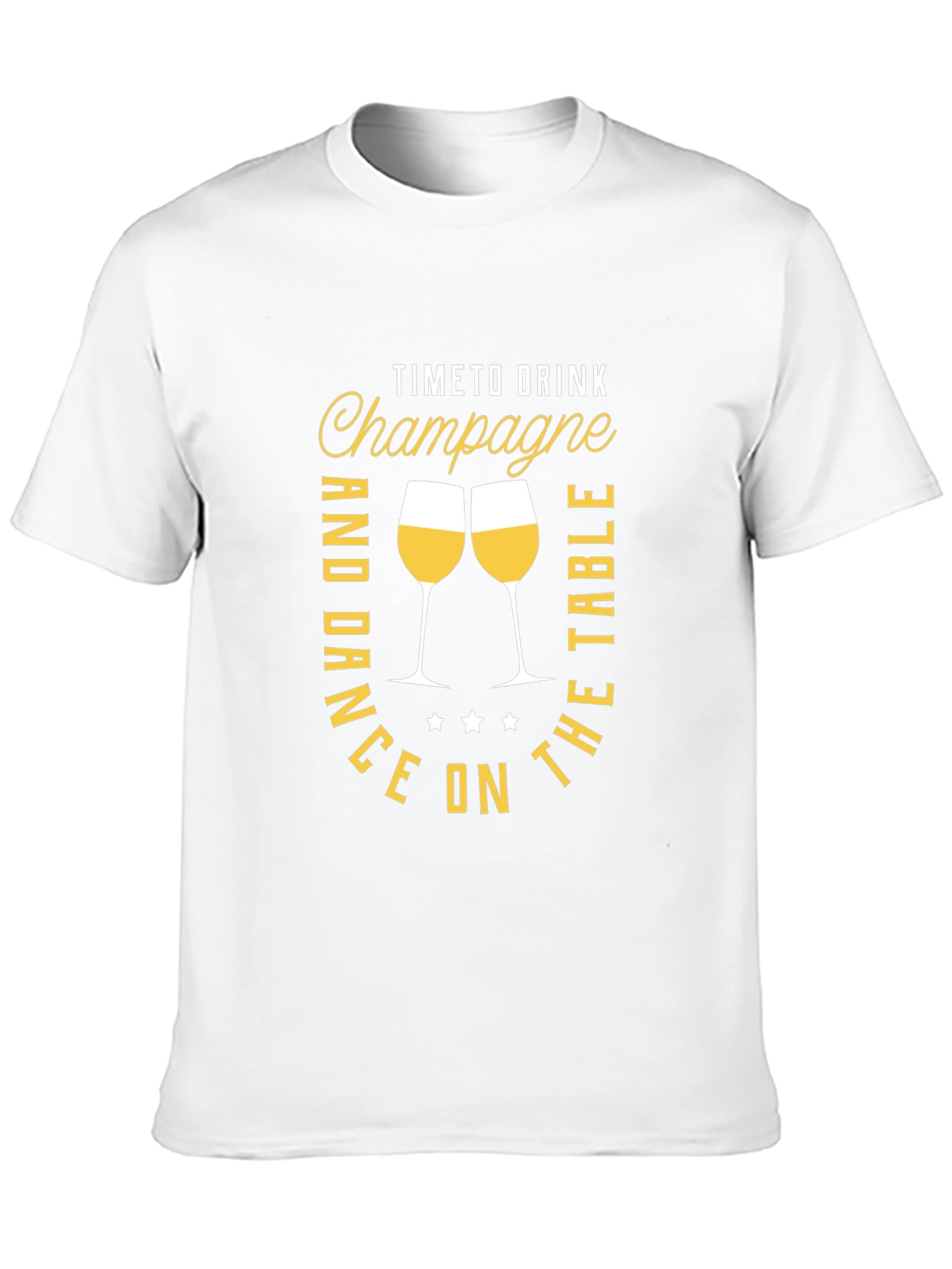 Champagne Time Black Graphic Tee
