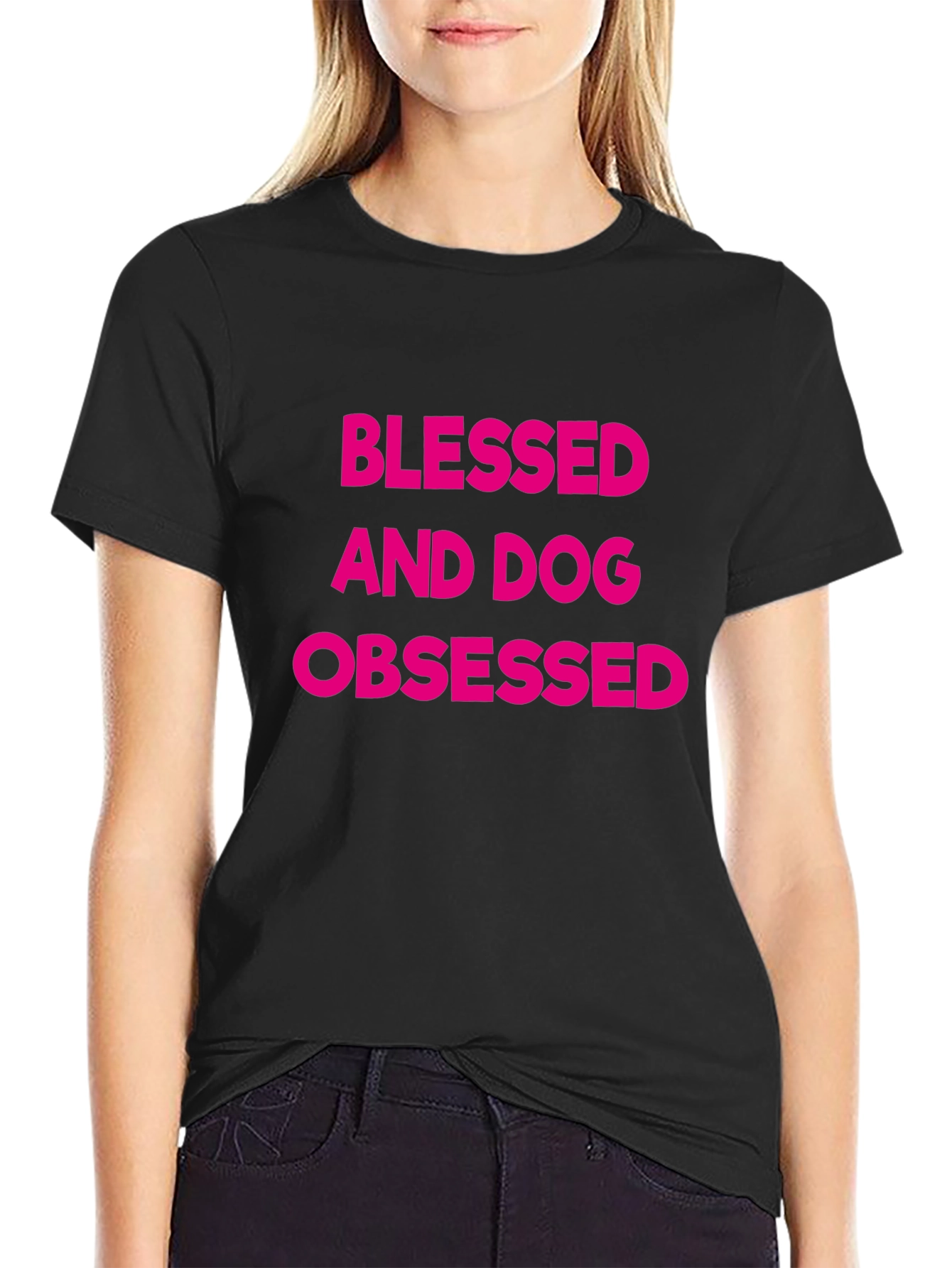 Blessed and Dog Obsessed Black T-Shirt