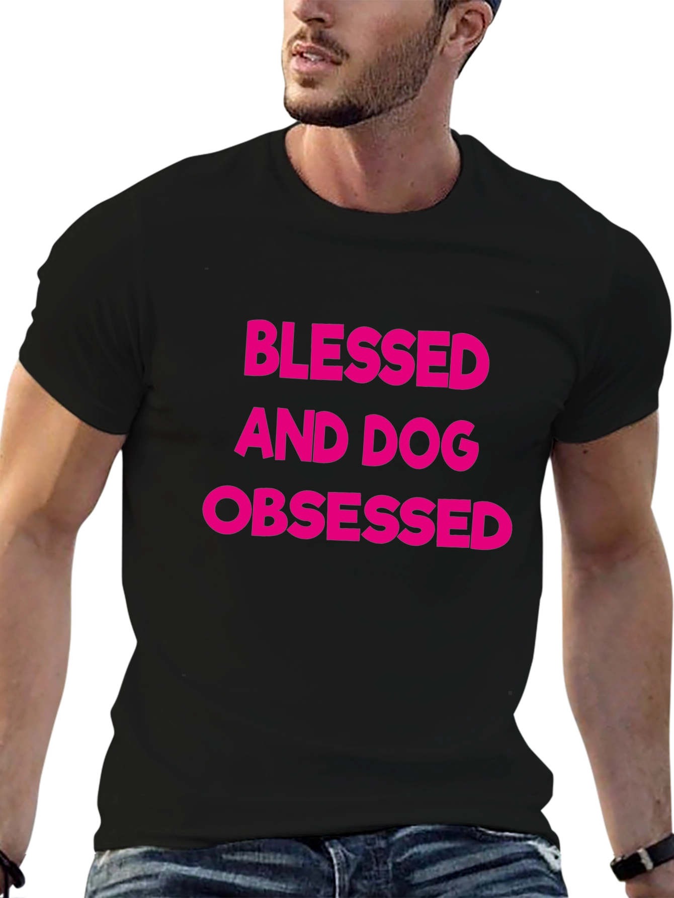 Blessed and Dog Obsessed Black T-Shirt