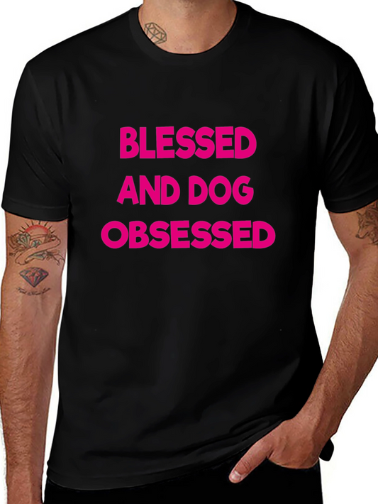 Blessed and Dog Obsessed Black T-Shirt