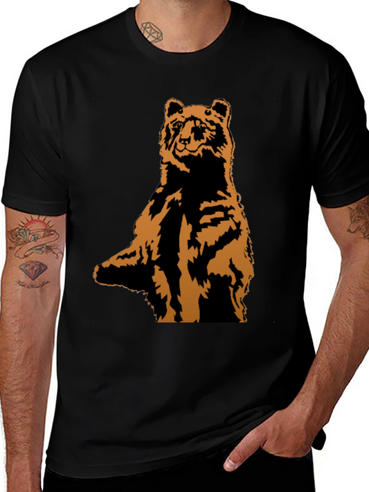 Cool Bear Graphic Tee - Black Short Sleeve T-Shirt