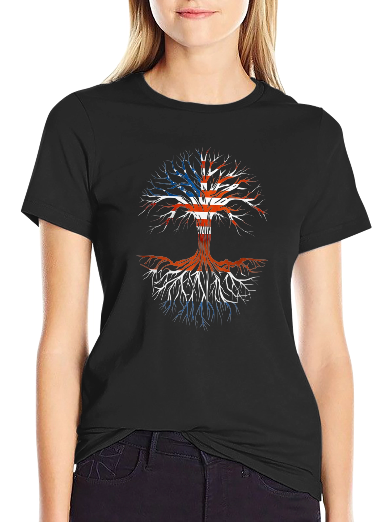 American Roots Tree Graphic T-Shirt
