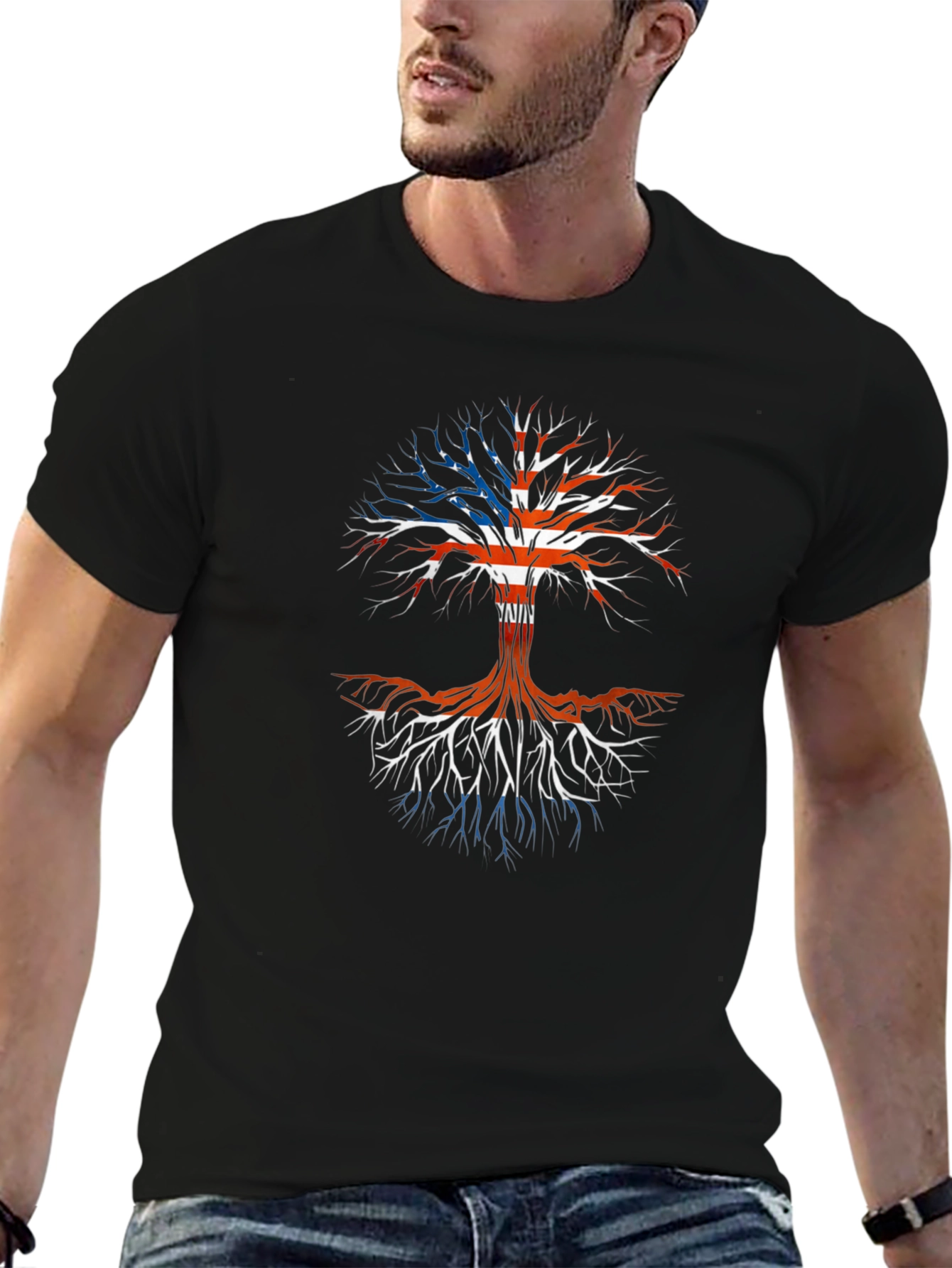 American Roots Tree Graphic T-Shirt