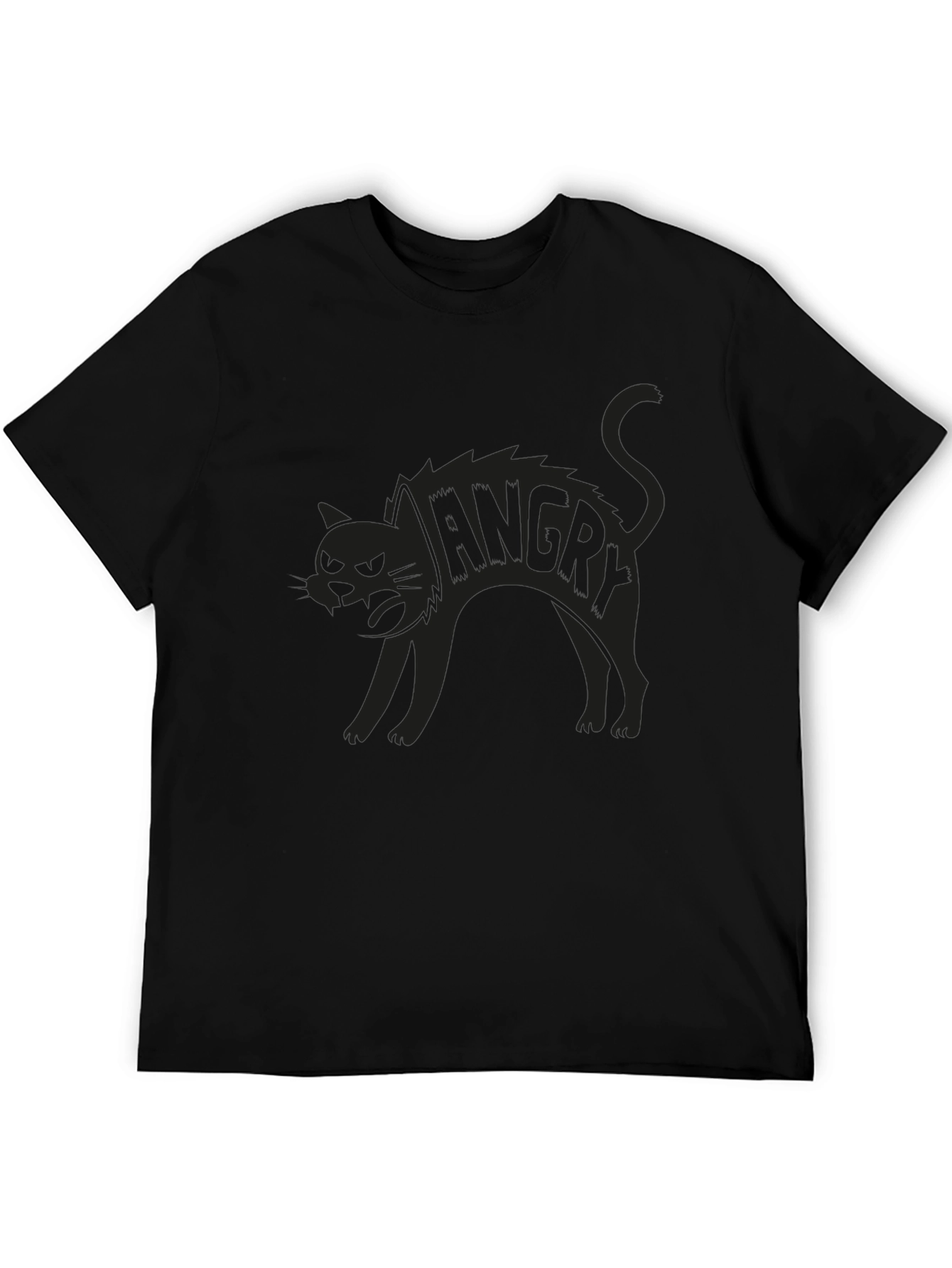 Angry Cat Graphic Print Tee
