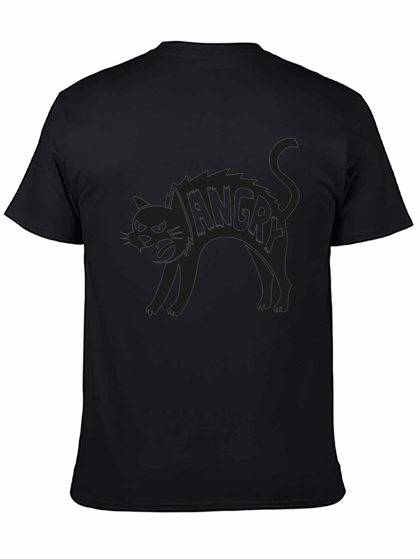 Angry Cat Graphic Print Tee