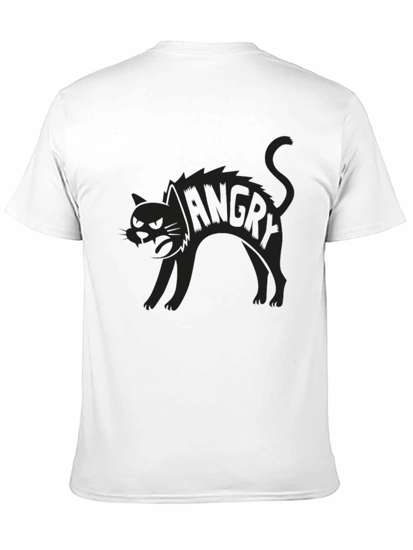 Angry Cat Graphic Print Tee
