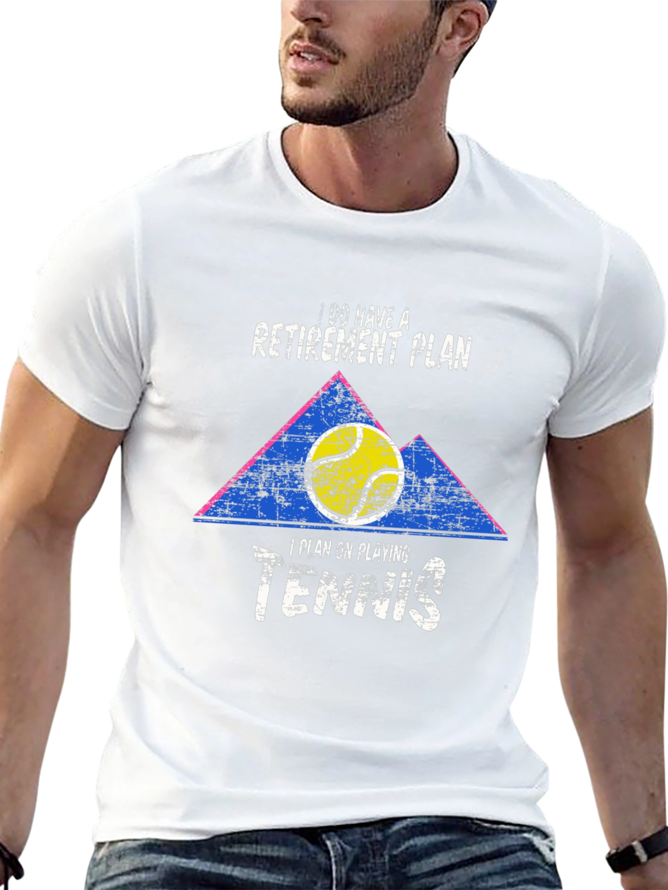 Retirement Tennis Plan Graphic Tee Shirt