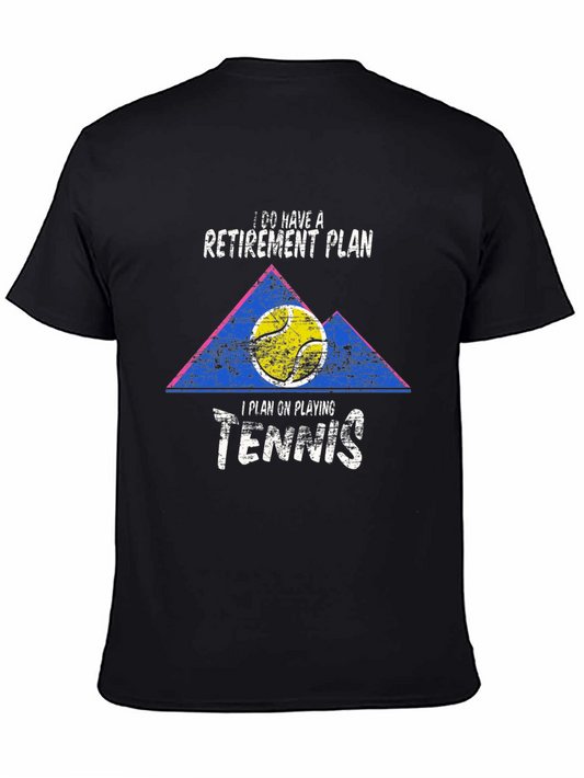 Retirement Tennis Plan Graphic Tee Shirt