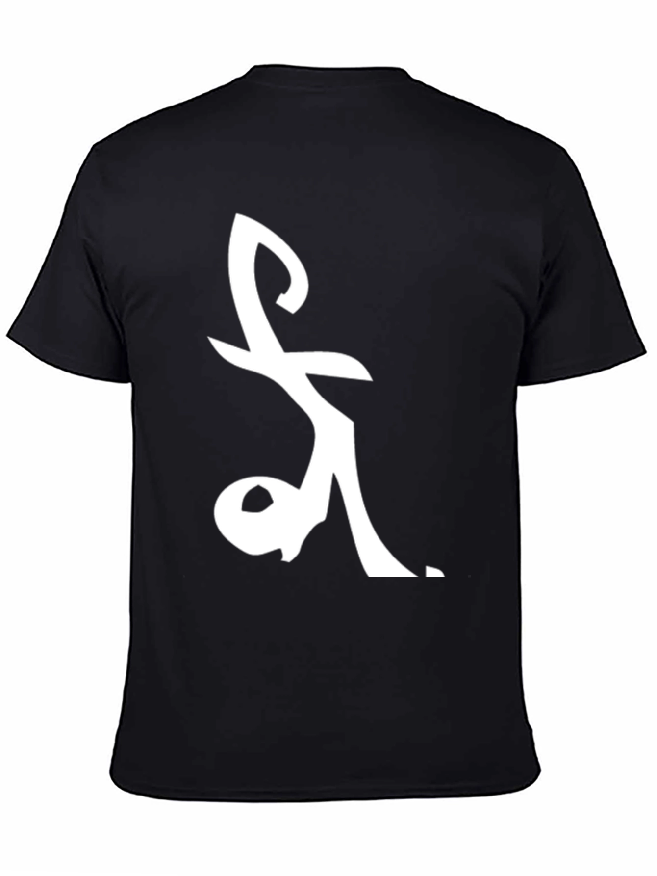 Symbol Graphic Tee - Black Cotton Casual