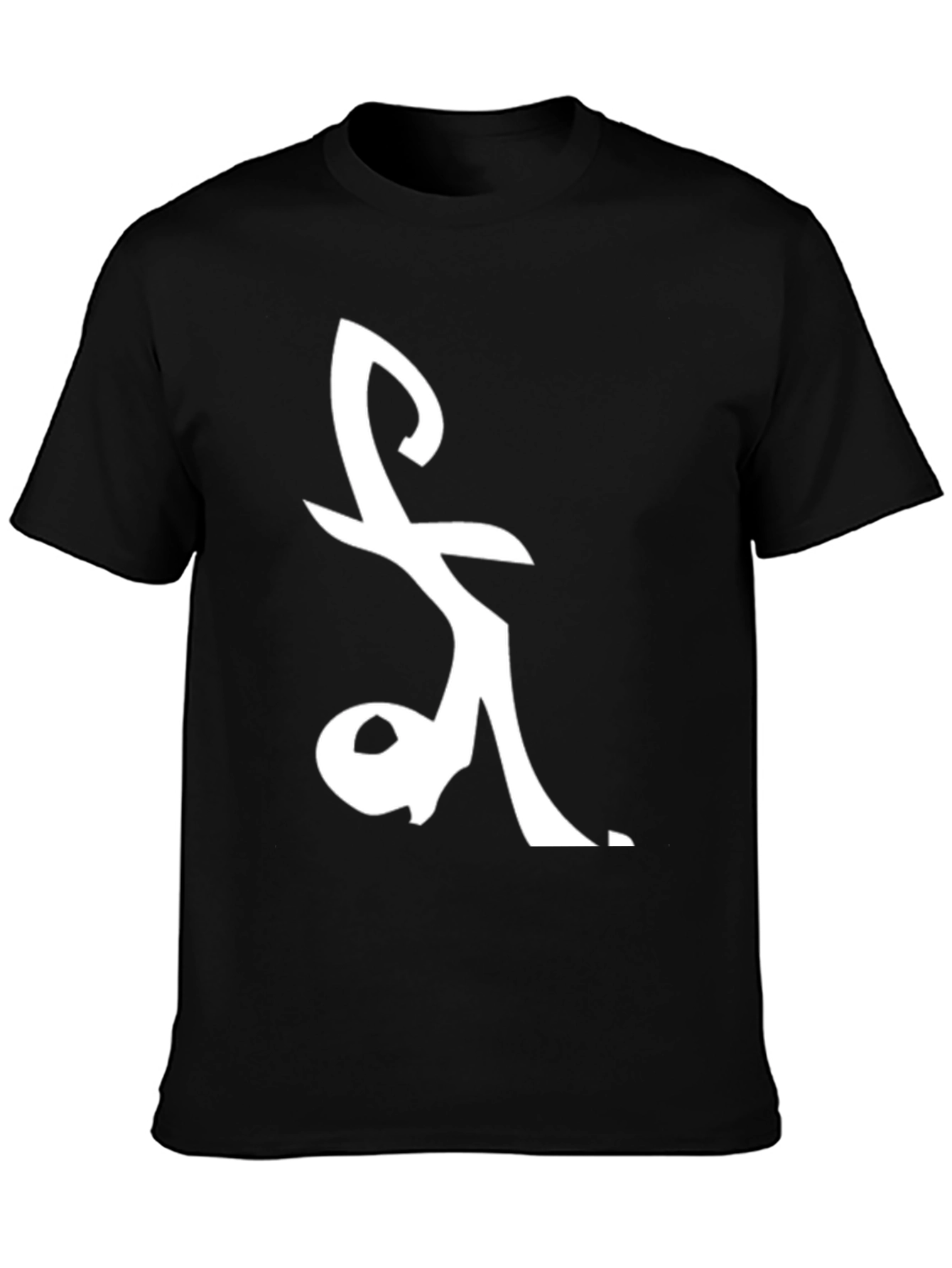 Symbol Graphic Tee - Black Cotton Casual