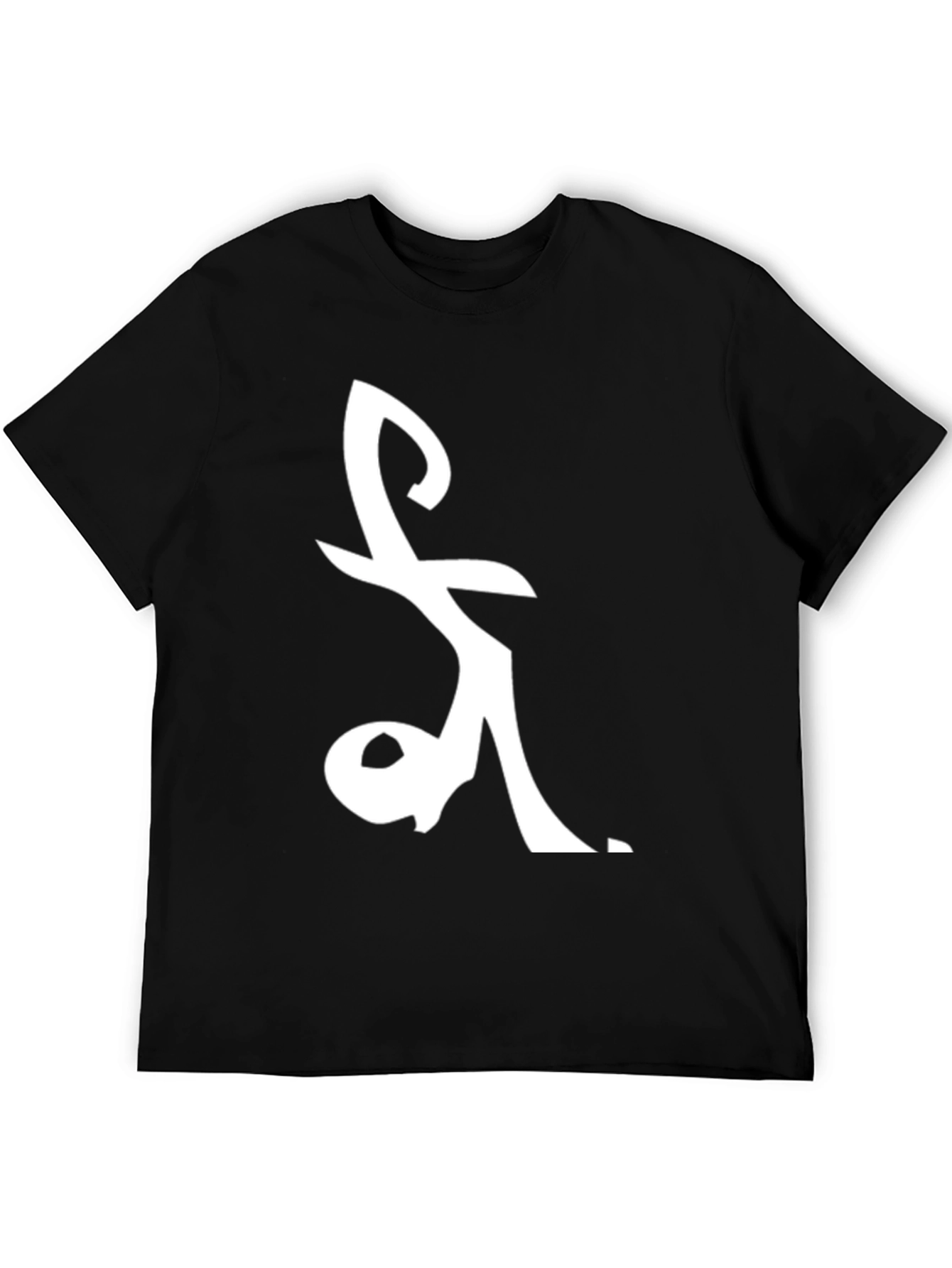 Symbol Graphic Tee - Black Cotton Casual