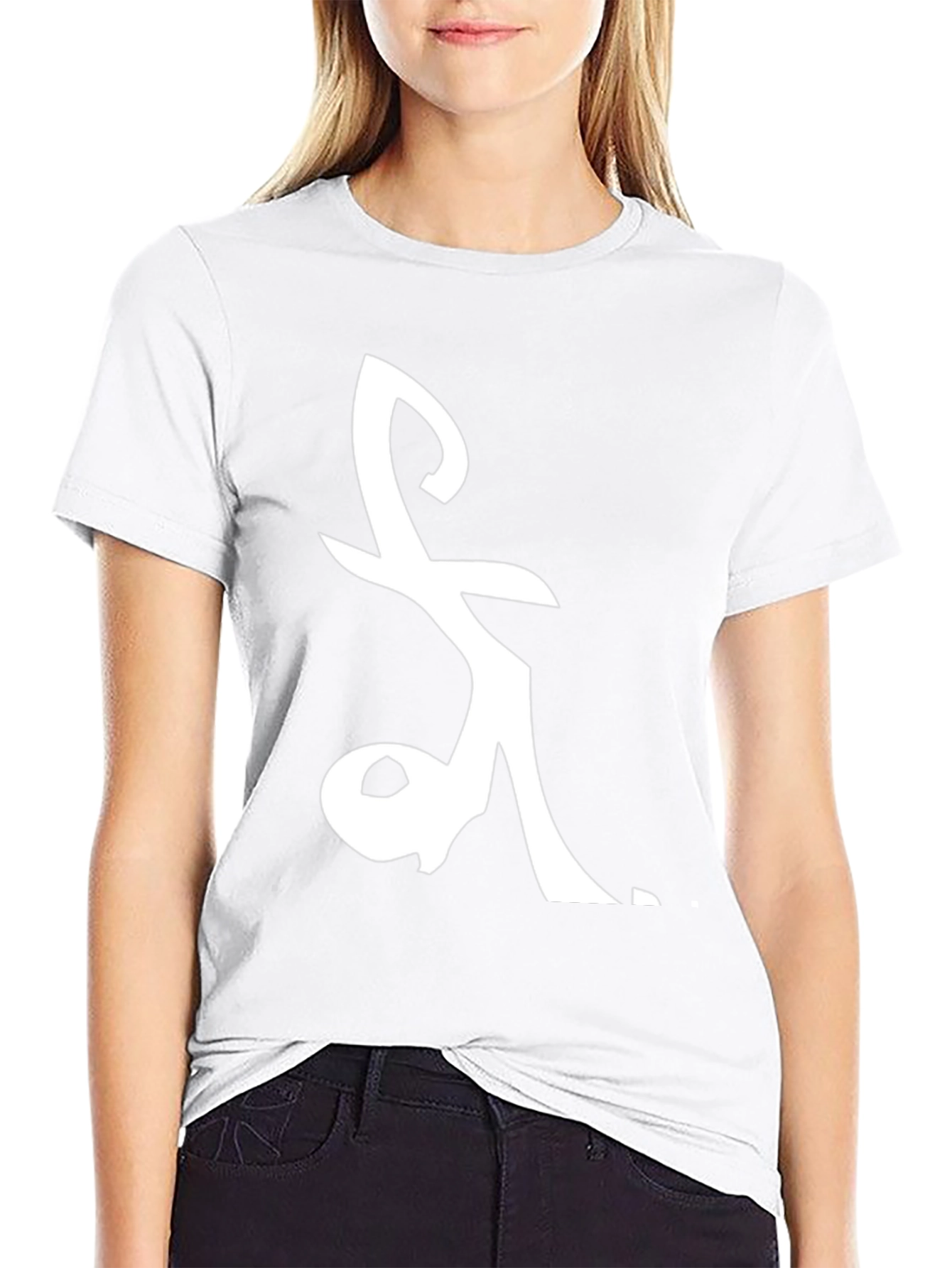 Symbol Graphic Tee - Black Cotton Casual