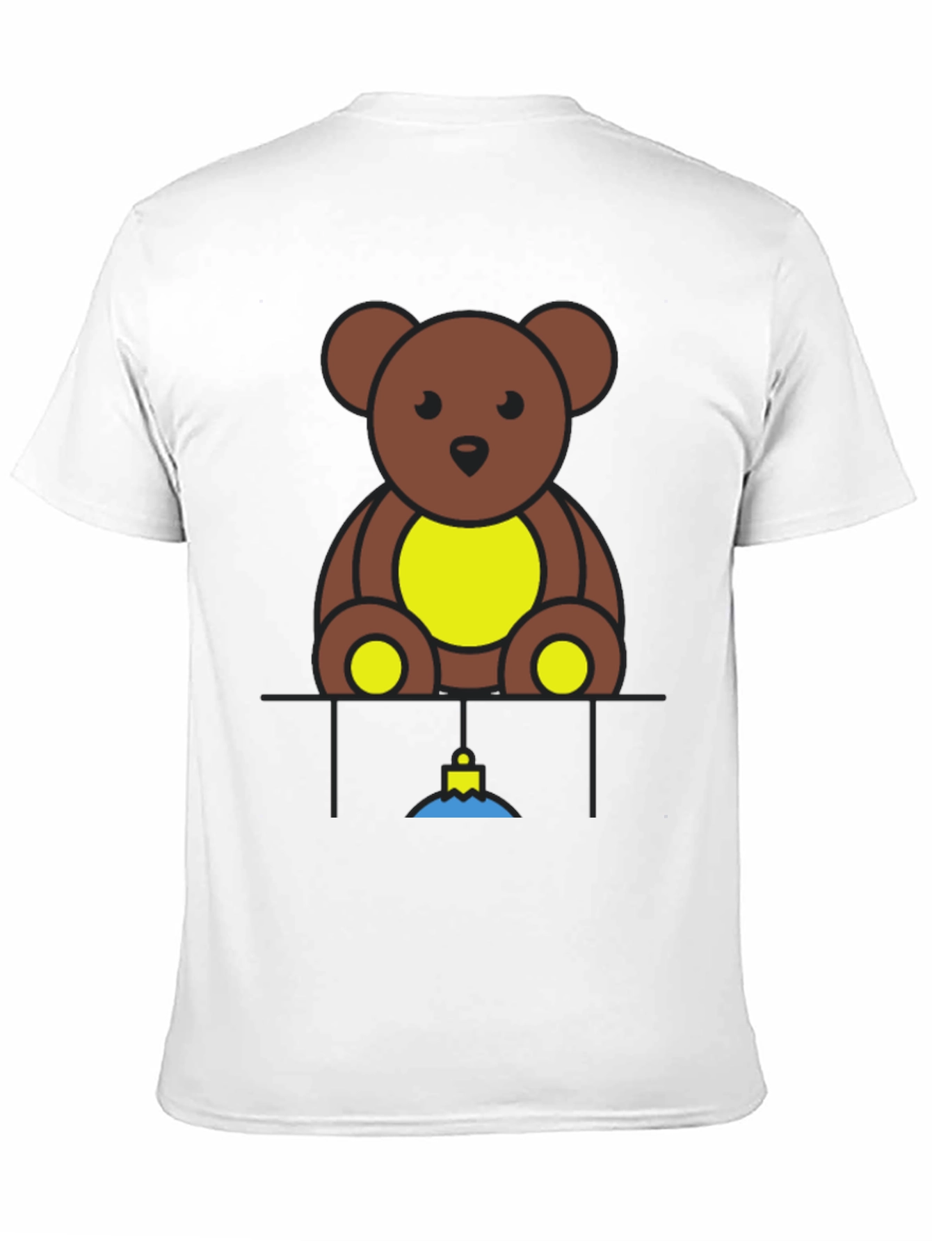 Teddy Bear Graphic Black T-Shirt