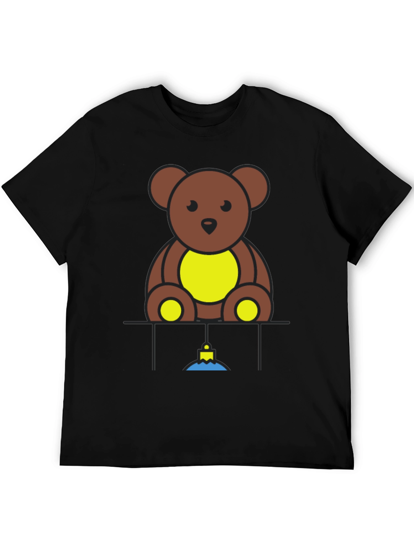 Teddy Bear Graphic Black T-Shirt