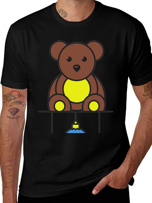 Teddy Bear Graphic Black T-Shirt