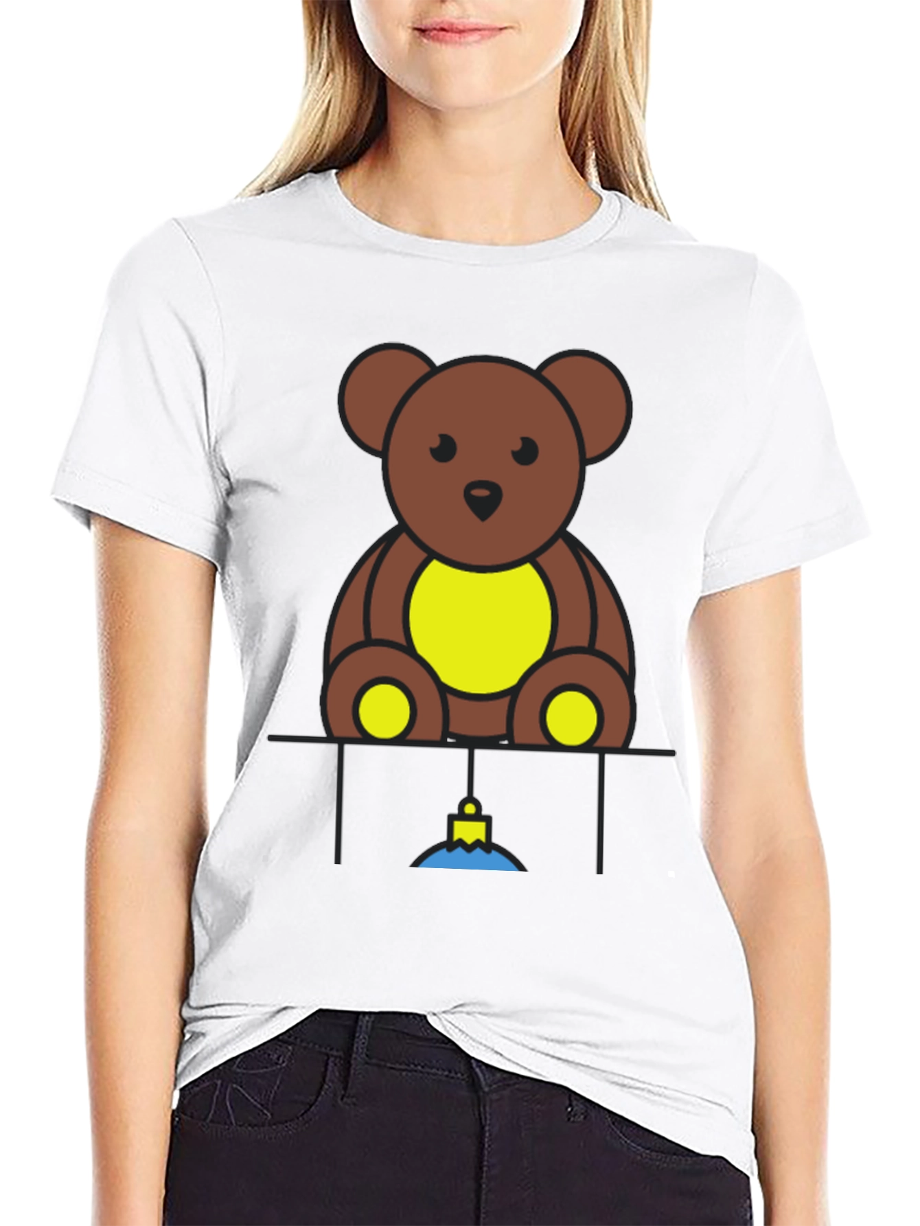 Teddy Bear Graphic Black T-Shirt