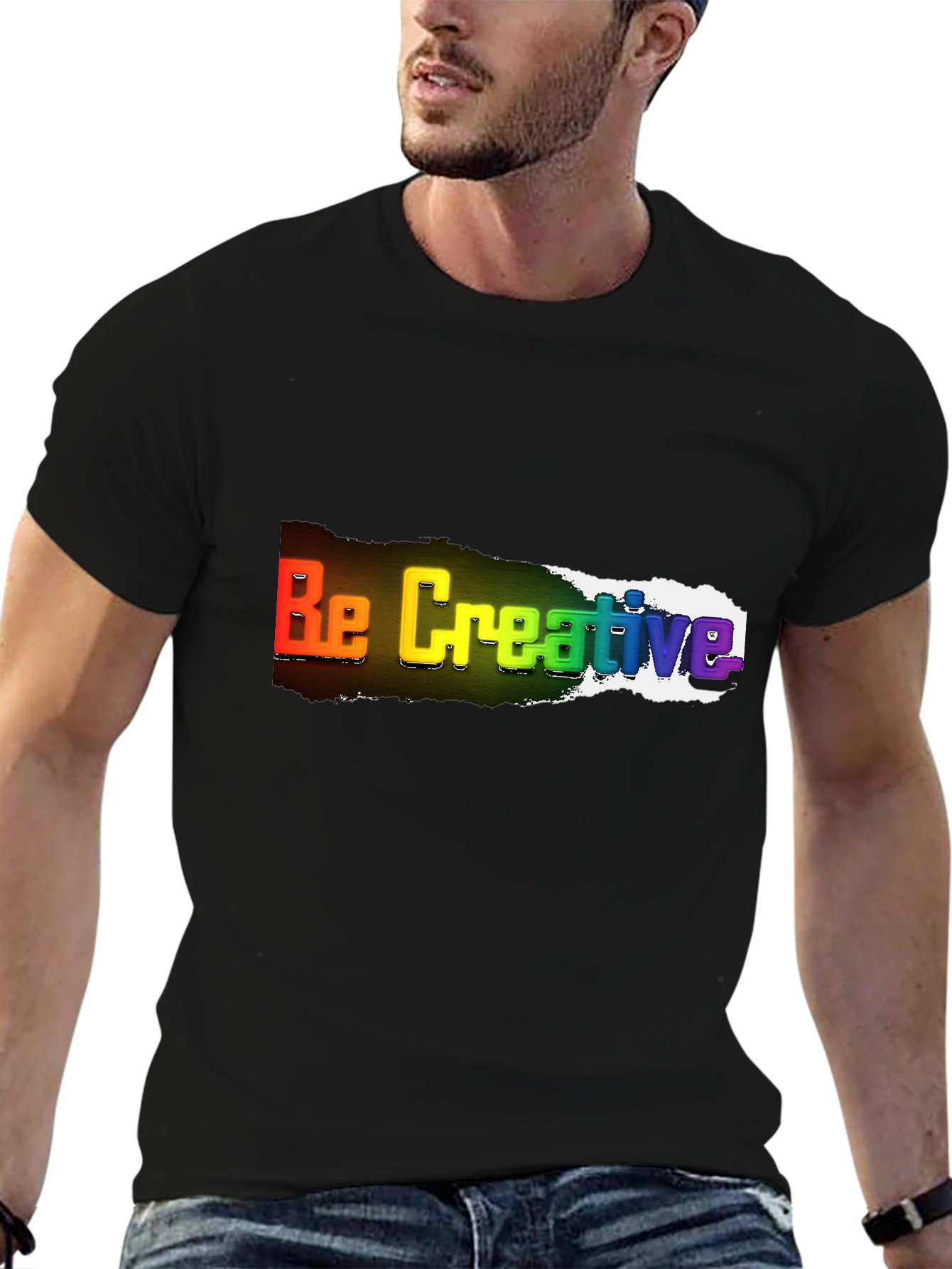 Be Creative Rainbow T-Shirt - Bold Statement Tee