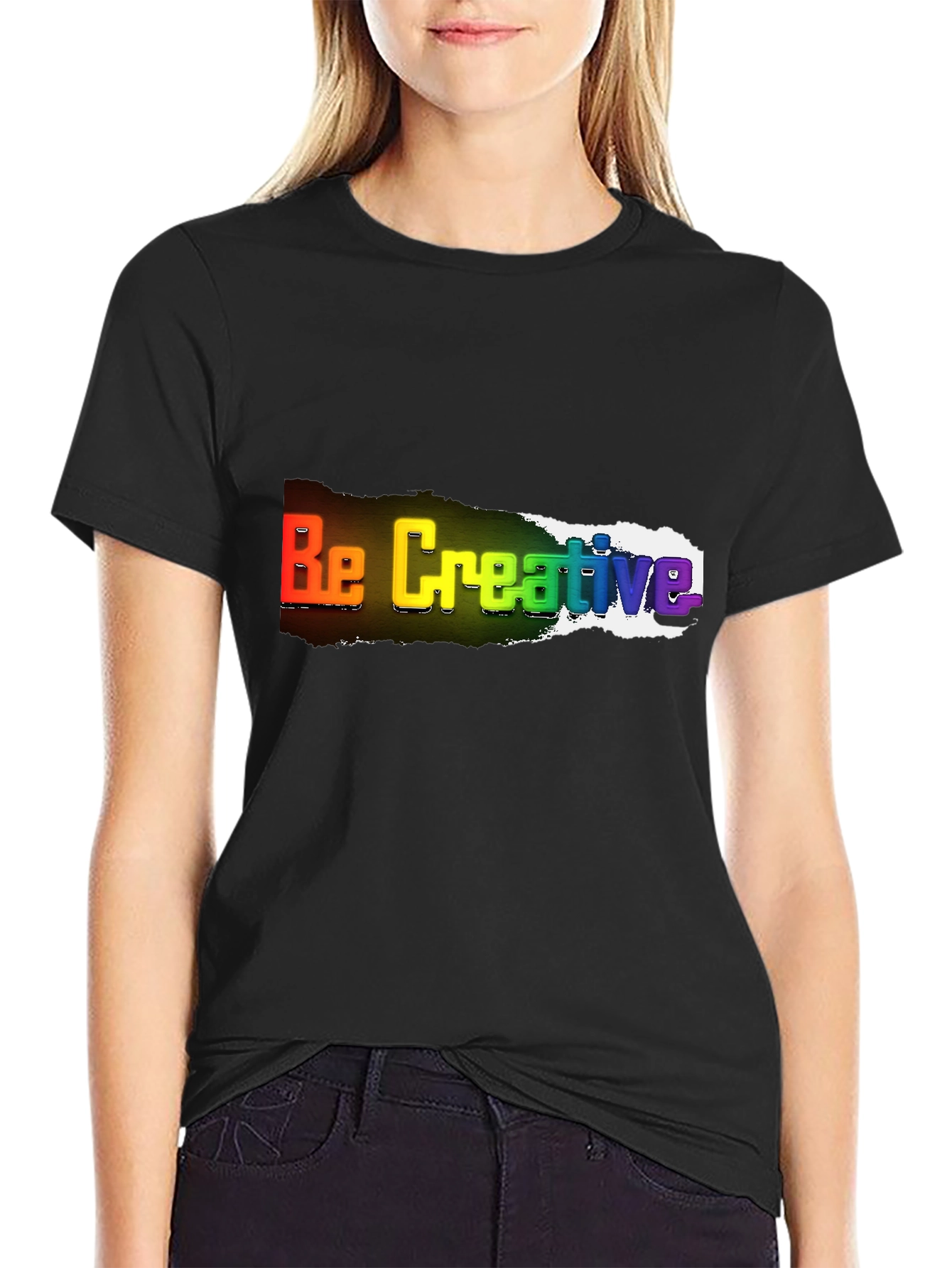 Be Creative Rainbow T-Shirt - Bold Statement Tee