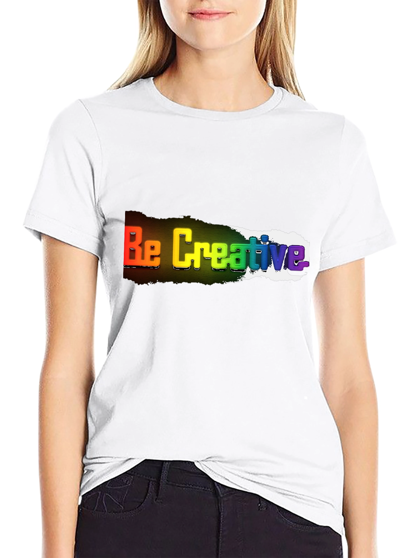 Be Creative Rainbow T-Shirt - Bold Statement Tee