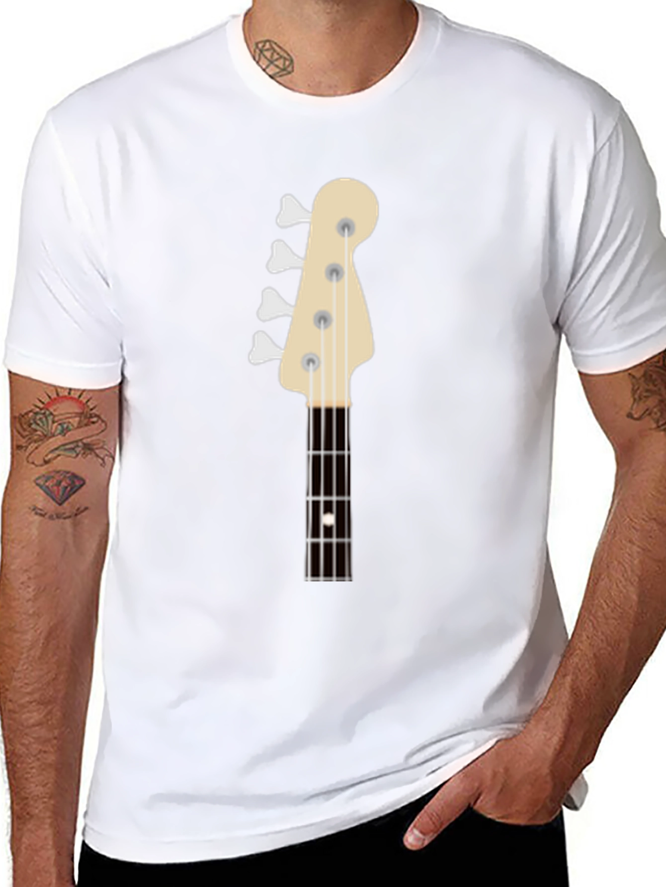Bass Guitar Headstock Graphic T-Shirt