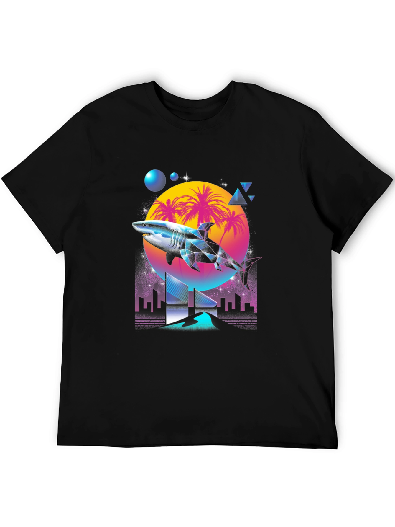 Retro Shark T-Shirt - Synthwave Style