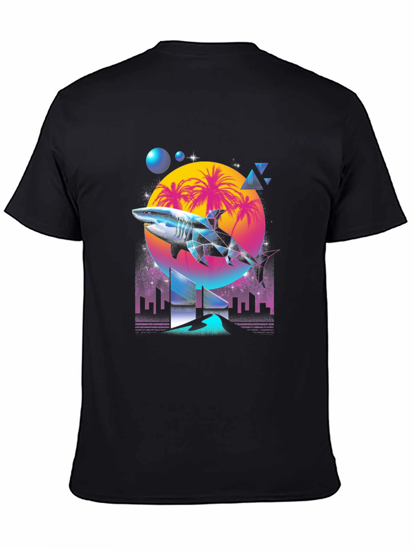 Retro Shark T-Shirt - Synthwave Style