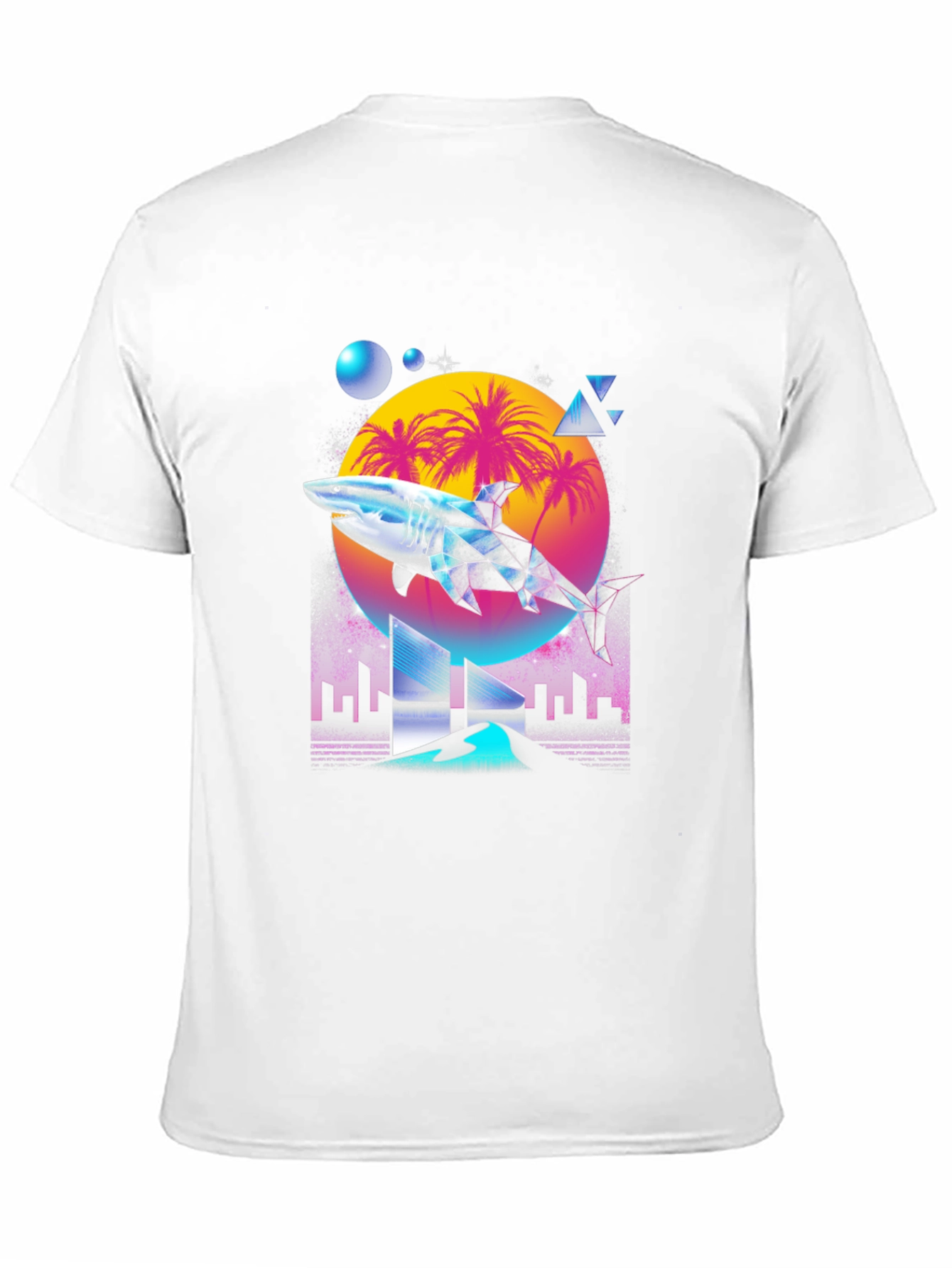 Retro Shark T-Shirt - Synthwave Style