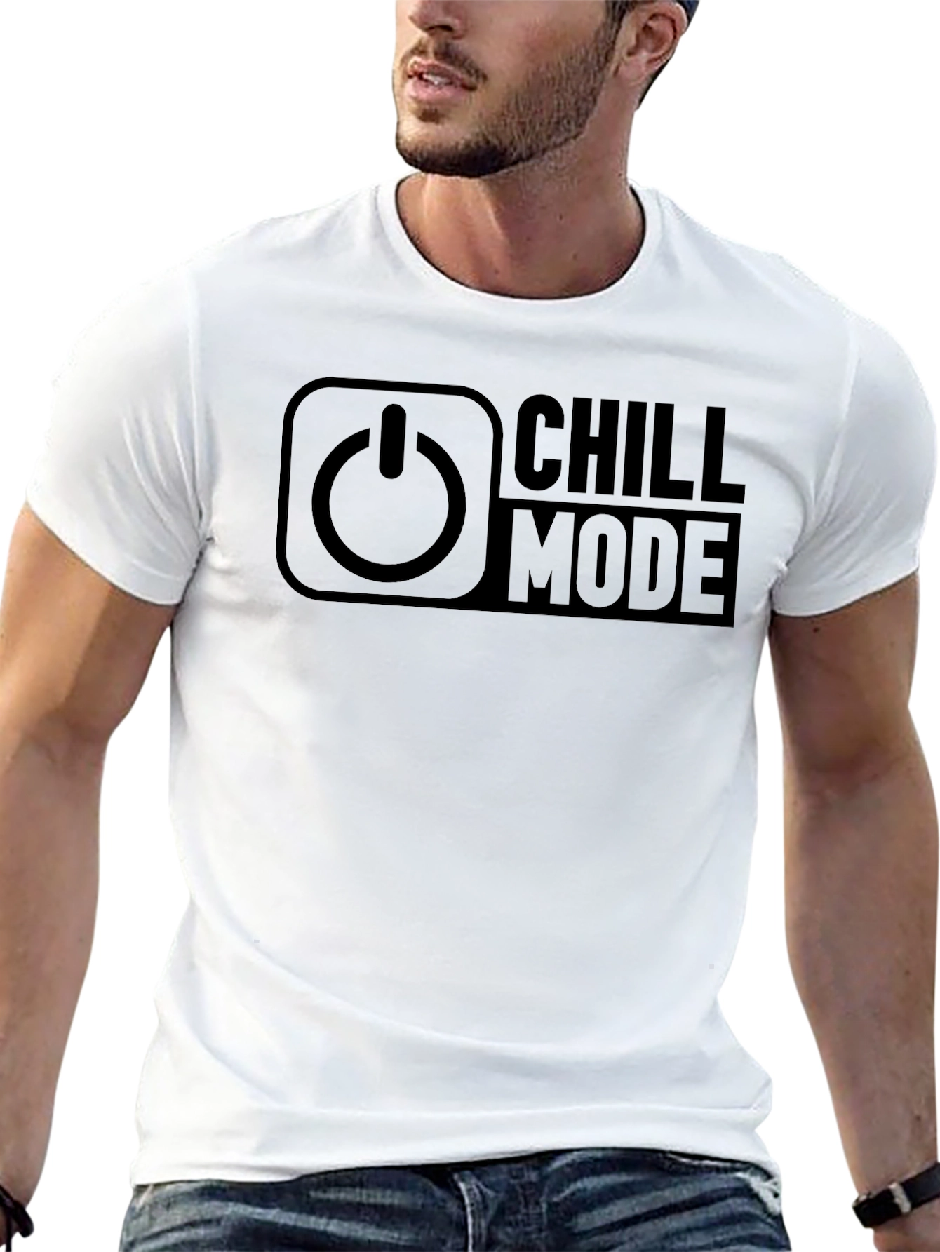 Chill Mode Black Graphic Tee - Relax & Unwind