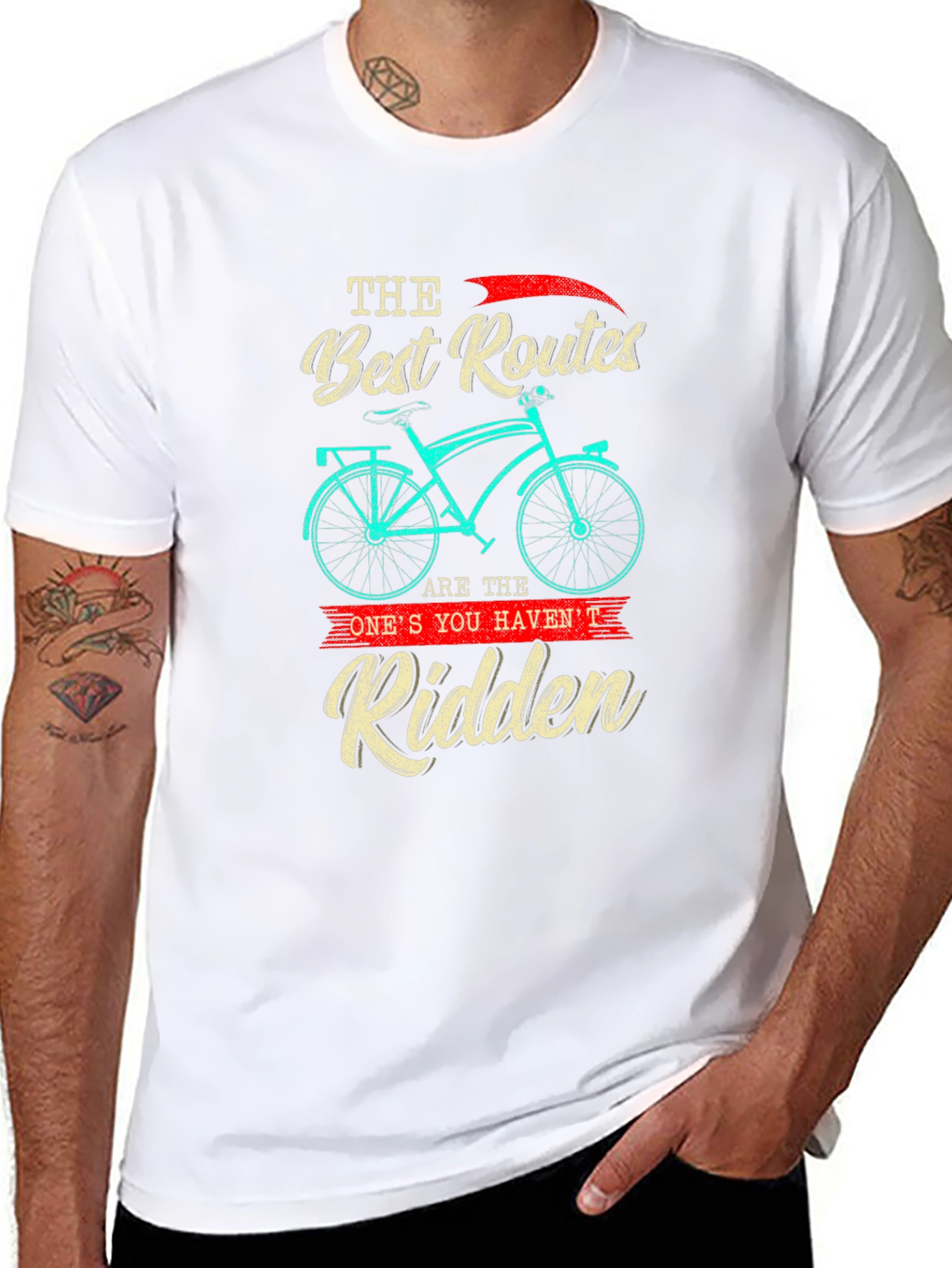 Bicycle T-Shirt - Best Routes are the Ridden