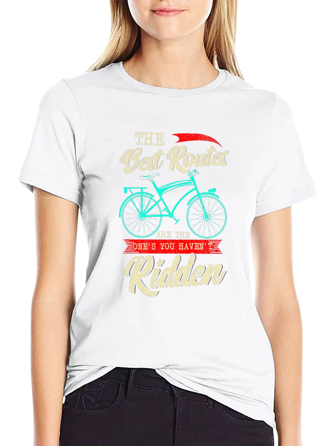 Bicycle T-Shirt - Best Routes are the Ridden