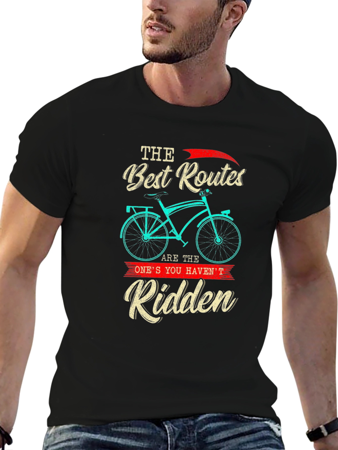 Bicycle T-Shirt - Best Routes are the Ridden