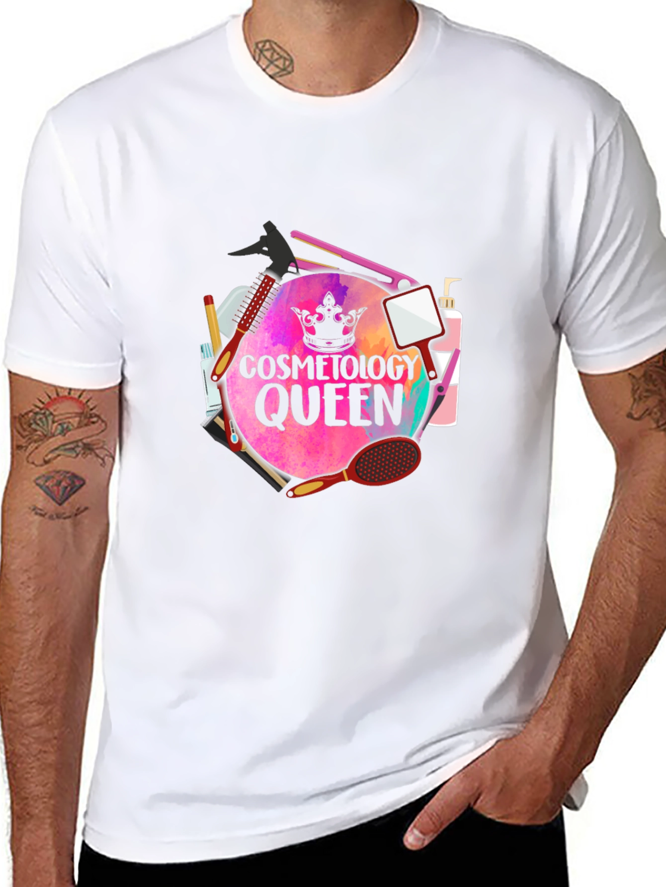 Cosmetology Queen T-Shirt - Stylish Salon Apparel
