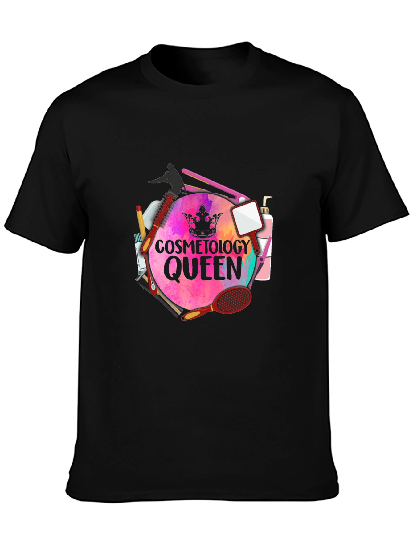 Cosmetology Queen T-Shirt - Stylish Salon Apparel