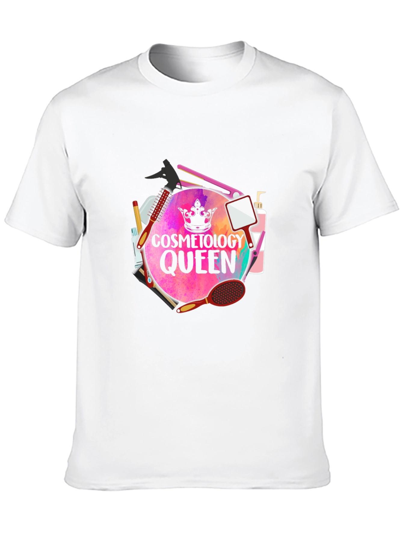Cosmetology Queen T-Shirt - Stylish Salon Apparel